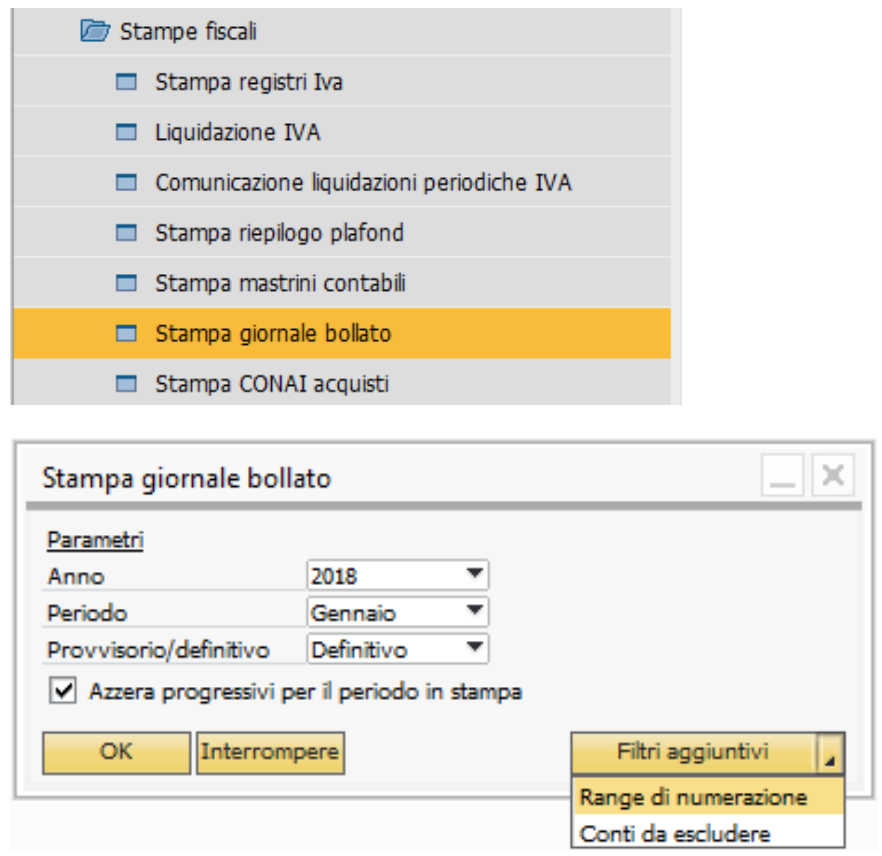 Stampa giornale bollato SAP